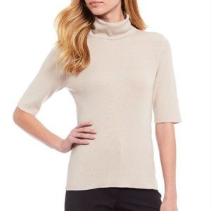 Antonio Melani Ribbed Tan Turtleneck
